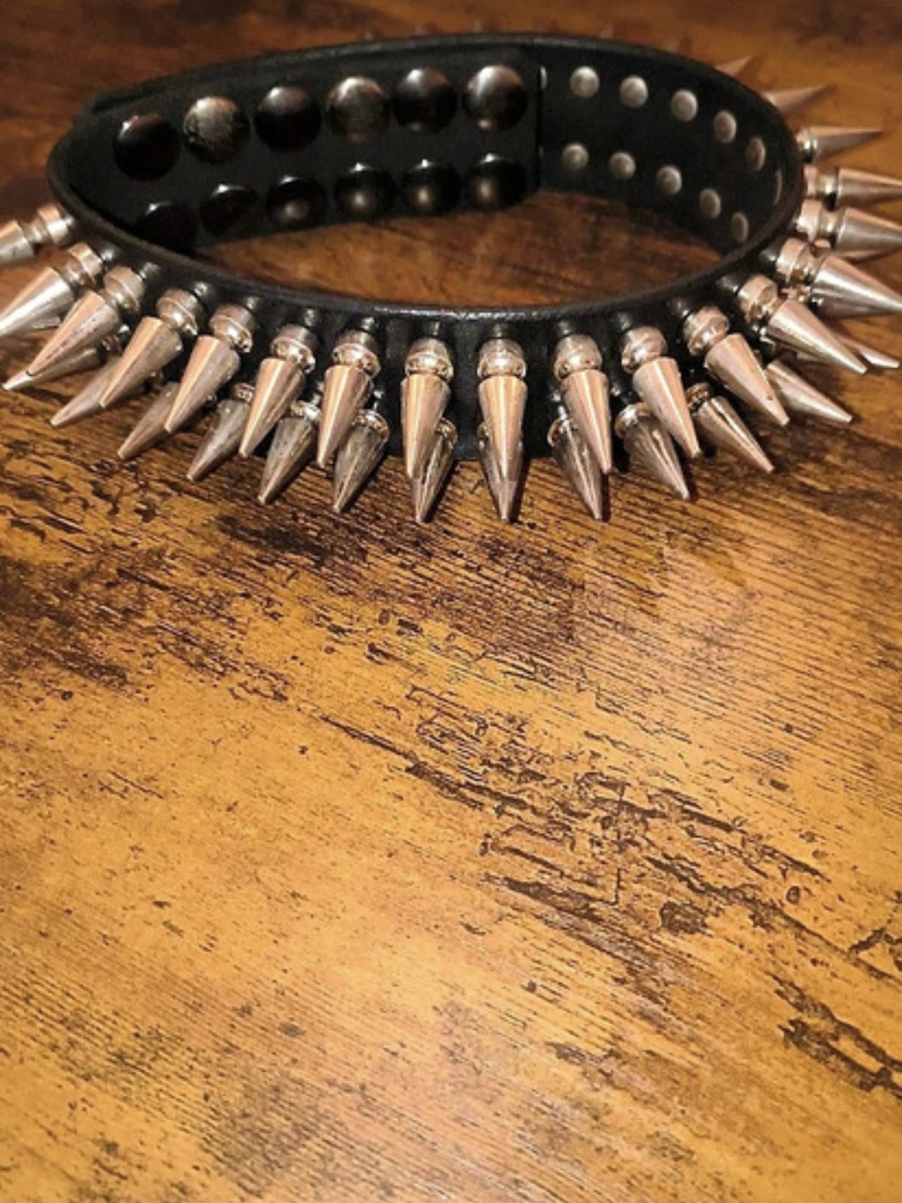 Authentic Black & Silver Spiked Spike Choker